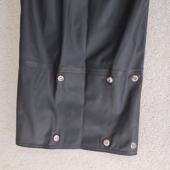 Carhartt Rain Pants Mens S Black Waterproof Snap Hem Elastic Waist Work - Picture 3 of 8